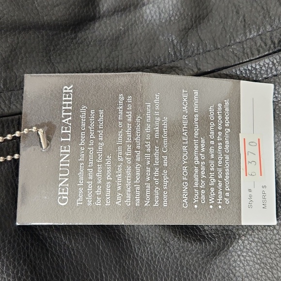 LEATHER Burkes Bay BLACK NRA BOMBER JACKET, MENS MEDIUM - Picture 10 of 10